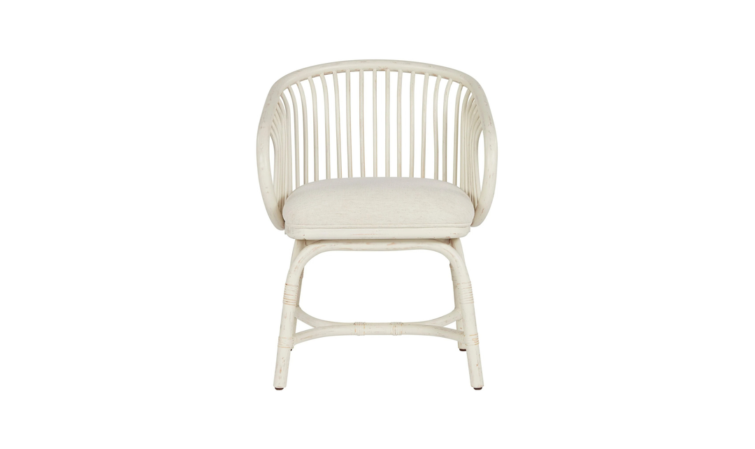Universal Furniture Aruba Rattan White Wooden Stationary Chair-Jennifer Furniture
