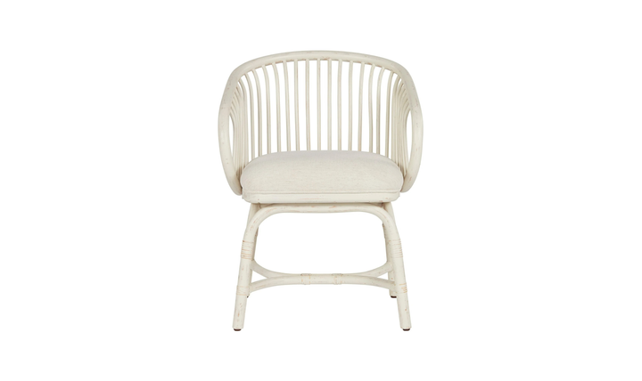 Universal Furniture Aruba Rattan White Wooden Stationary Chair-Jennifer Furniture