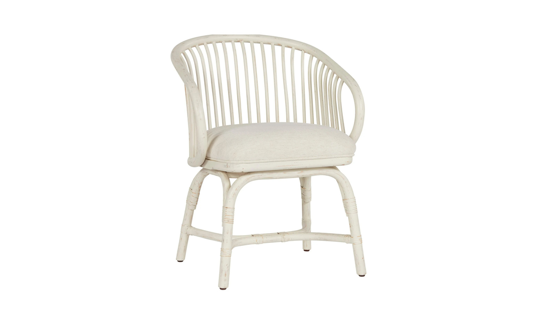 Universal Furniture Aruba Rattan White Wooden Stationary Chair-Jennifer Furniture