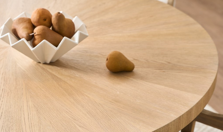 Universal Furniture Avaline Carmen Round Dining Table With Intricate Grain Patterns-jennifer furniture