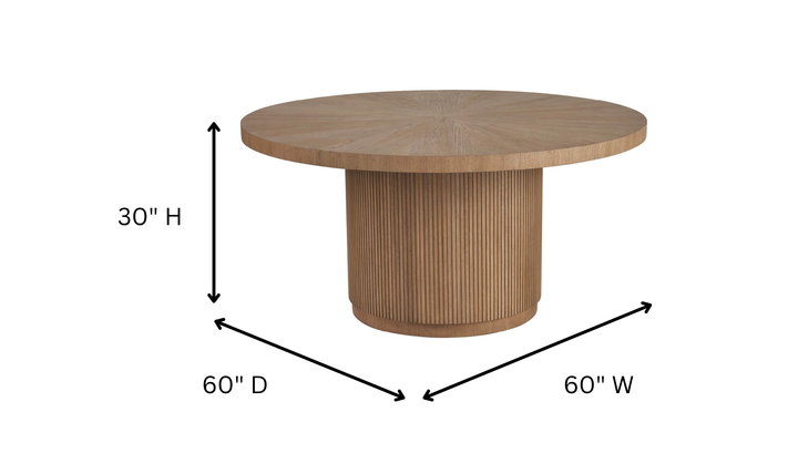 Universal Furniture Avaline Carmen Round Dining Table With Intricate Grain Patterns