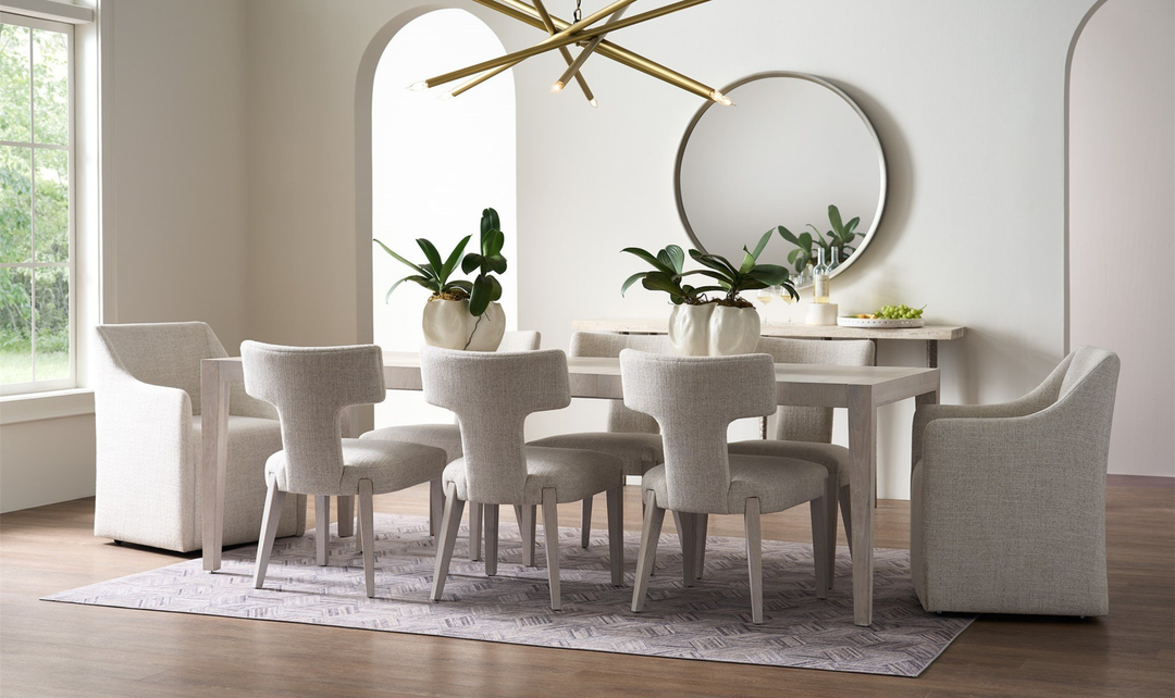 Universal Furniture Avaline Dining Table With White Oak Finish-ennifer furniture