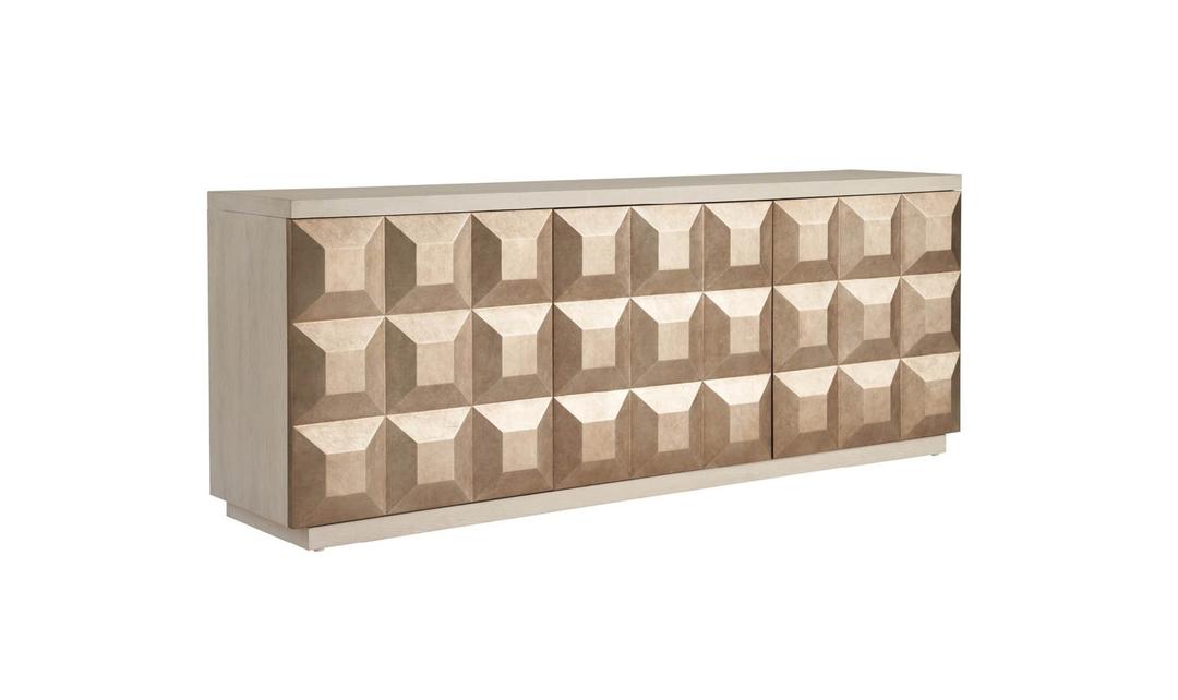 Universal Furniture Avaline Dolce Credenza With Striking Geometric Pattern-jennifer furniture