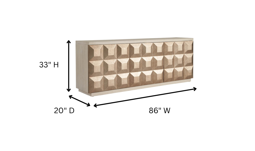 Universal Furniture Avaline Dolce Credenza With Striking Geometric Pattern