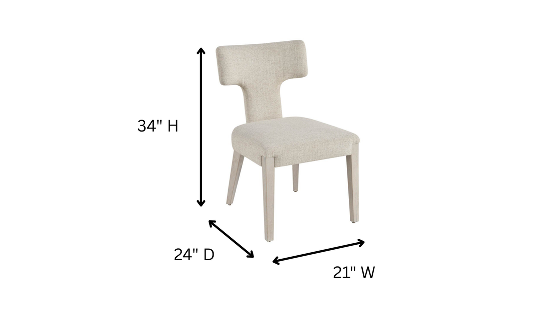 Universal Furniture Avaline Raen Side Chair With White Oak Finish
