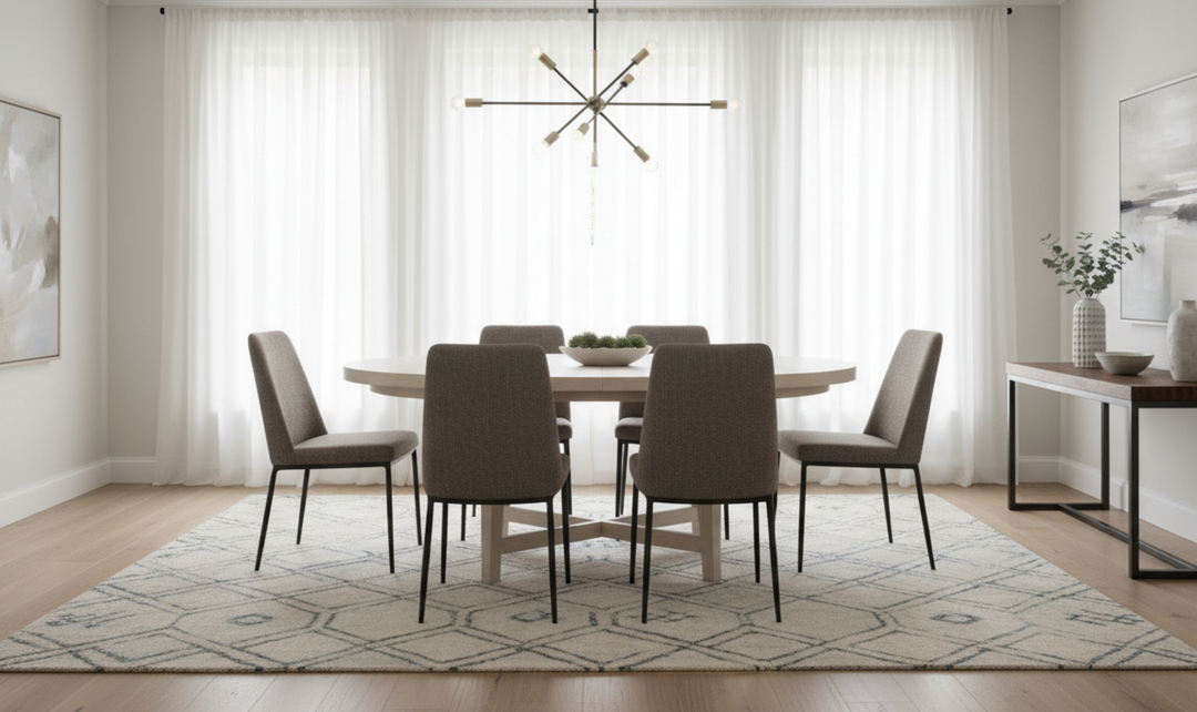 Universal Furniture Avaline Scavino White Wooden Round Dining Table-jennifer furniture