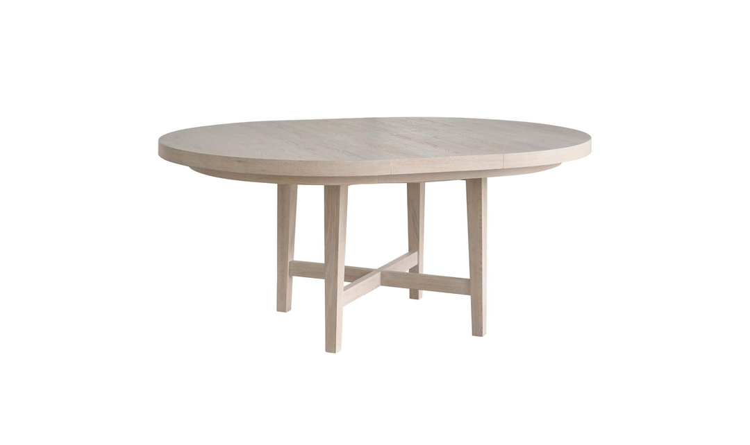 Universal Furniture Avaline Scavino White Wooden Round Dining Table-jennifer furniture