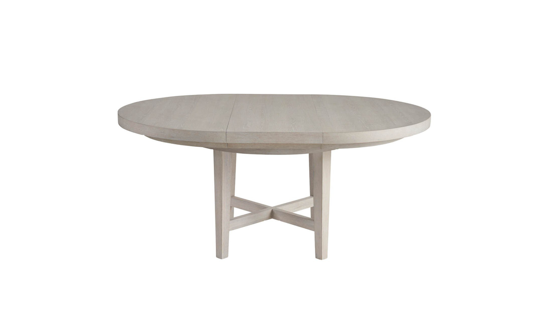 Universal Furniture Avaline Scavino White Wooden Round Dining Table-jennifer furniture
