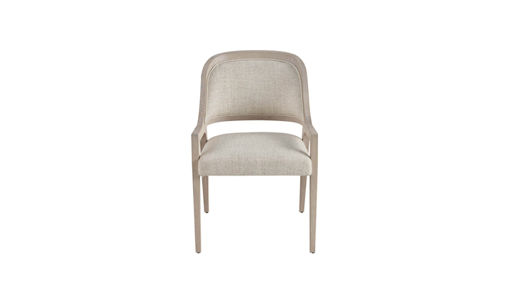 Universal Furniture Avaline White Wooden Arm Chair-jennifer furniture