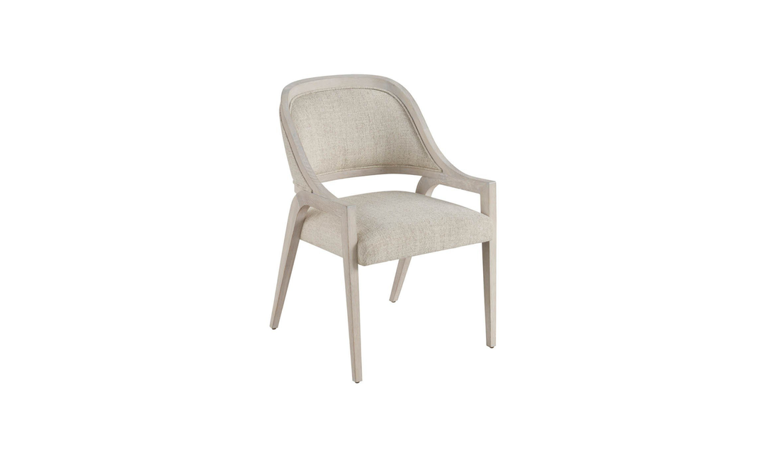 Universal Furniture Avaline White Wooden Arm Chair-jennifer furniture