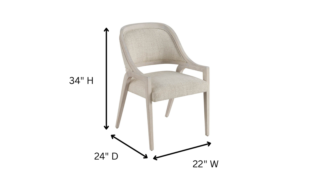 Universal Furniture Avaline White Wooden Arm Chair