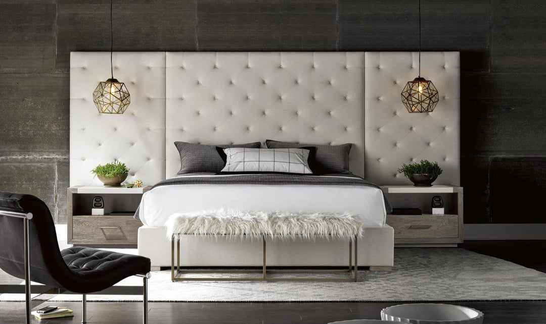 Universal Furniture Brando Cal King Bed in Quartz finish-Jennifer Furniture
