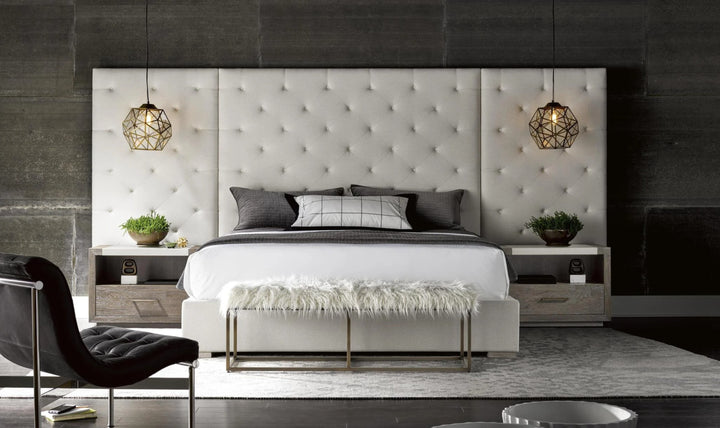 Universal Furniture Brando Cal King Bed in Quartz finish-Jennifer Furniture