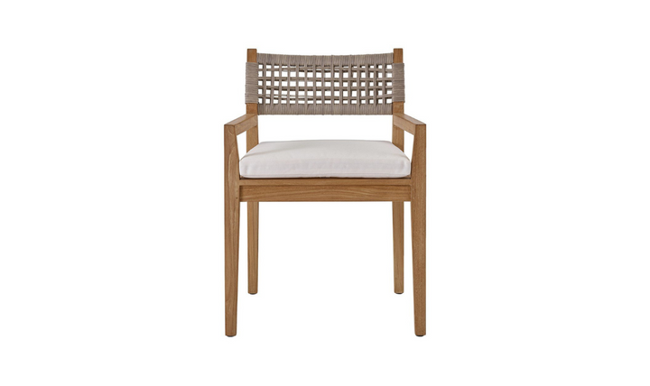 Universal Furniture Chesapeake Wooden Arm Chair in Beige