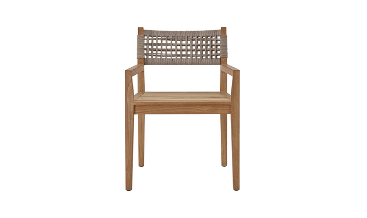 Universal Furniture Chesapeake Wooden Arm Chair in Beige