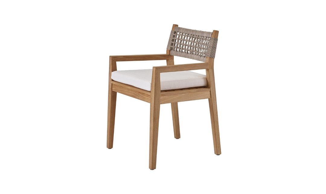 Universal Furniture Chesapeake Wooden Arm Chair in Beige