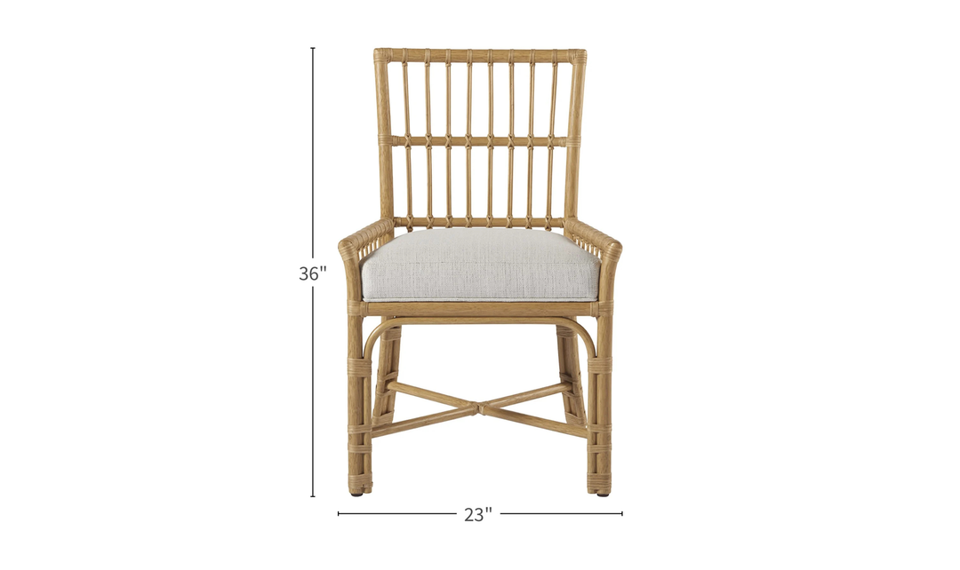 Universal Furniture Clearwater Fabric White Low Arm Chair