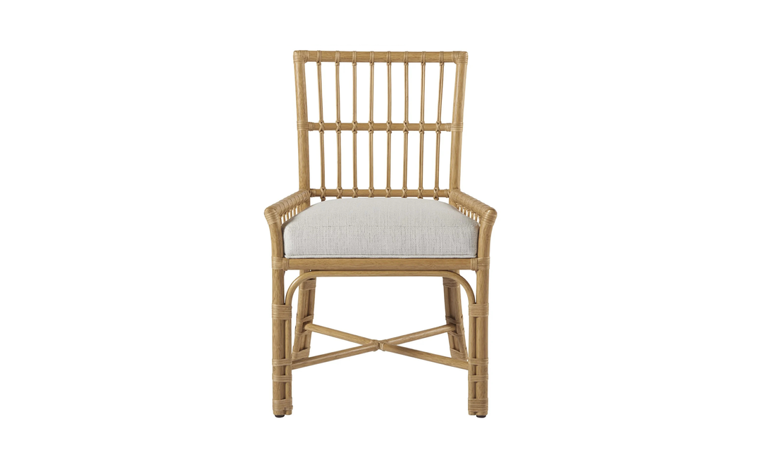 Universal Furniture Clearwater Fabric White Low Arm Chair