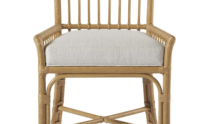 Universal Furniture Clearwater Fabric White Low Arm Chair