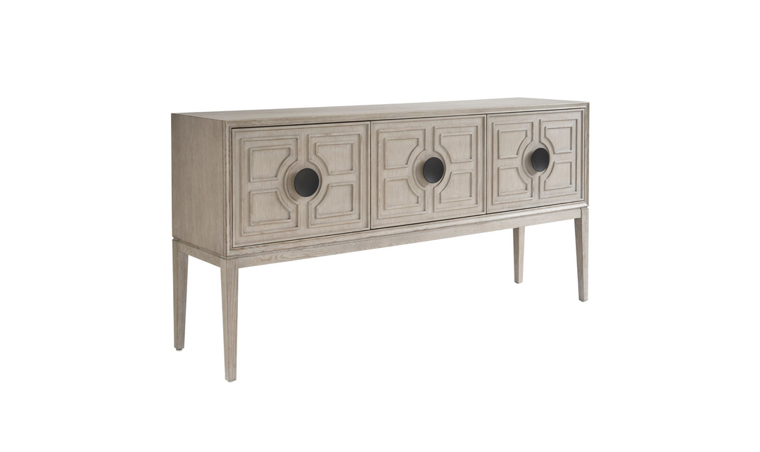 Universal Furniture Coalesce Beige Madden Sideboard With Adjustable Shelves-jennifer furniture