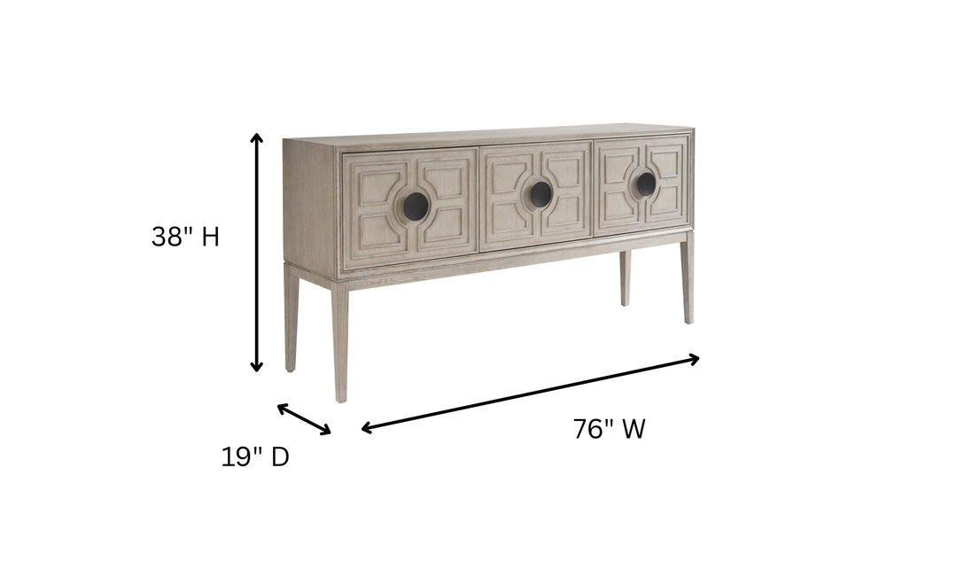 Universal Furniture Coalesce Beige Madden Sideboard With Adjustable Shelves
