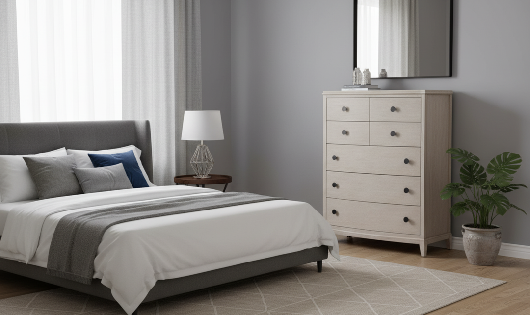 Universal Furniture Coalesce Drawer Chest With Rolling Fog Finish-jennifer furniture