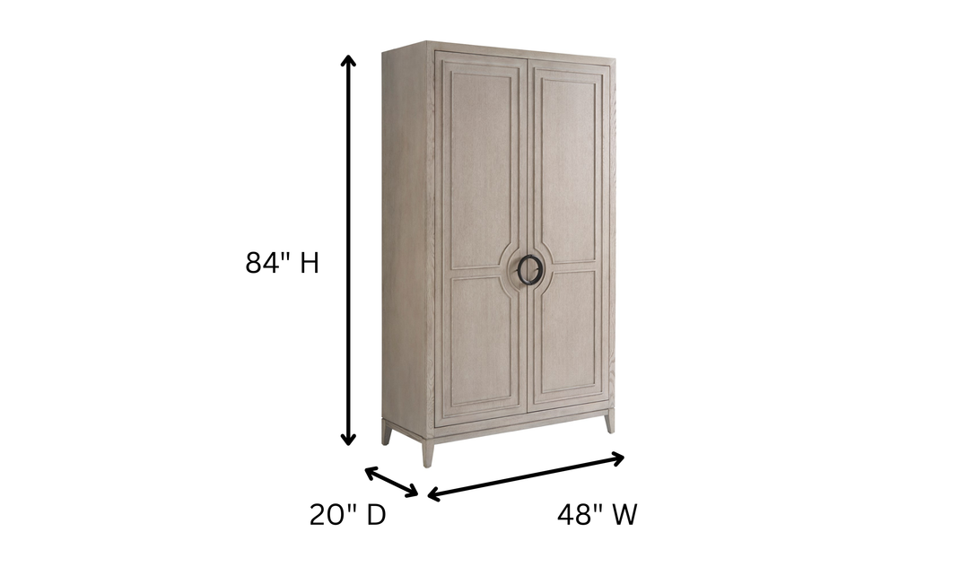 Universal Furniture Coalesce Wardrobe With Rolling Fog Finish-jennifer furniture