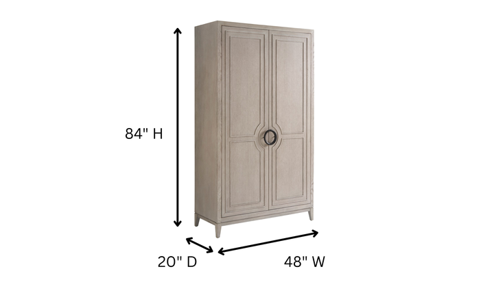 Universal Furniture Coalesce Wardrobe With Rolling Fog Finish-jennifer furniture