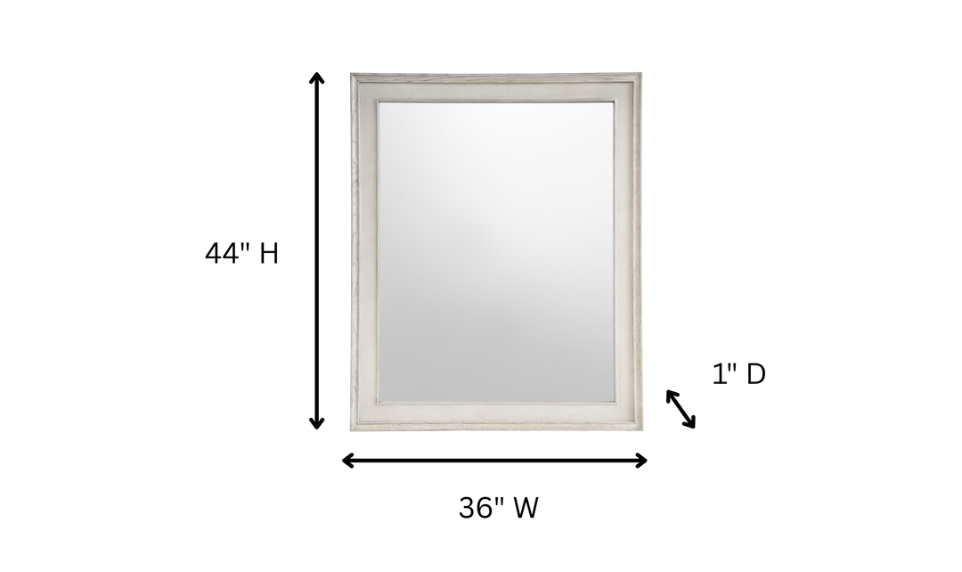 Universal Furniture Coalesce White Rectangle Mirror-jennifer furniture