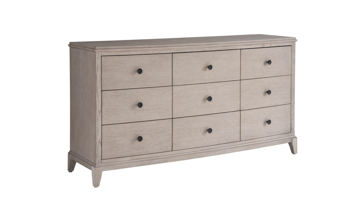 Universal Furniture Coalesce Wooden Light Gray Dresser With Rolling Fog Finish-jennifer furniture