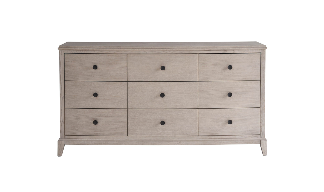 Universal Furniture Coalesce Wooden Light Gray Dresser With Rolling Fog Finish-jennifer furniture