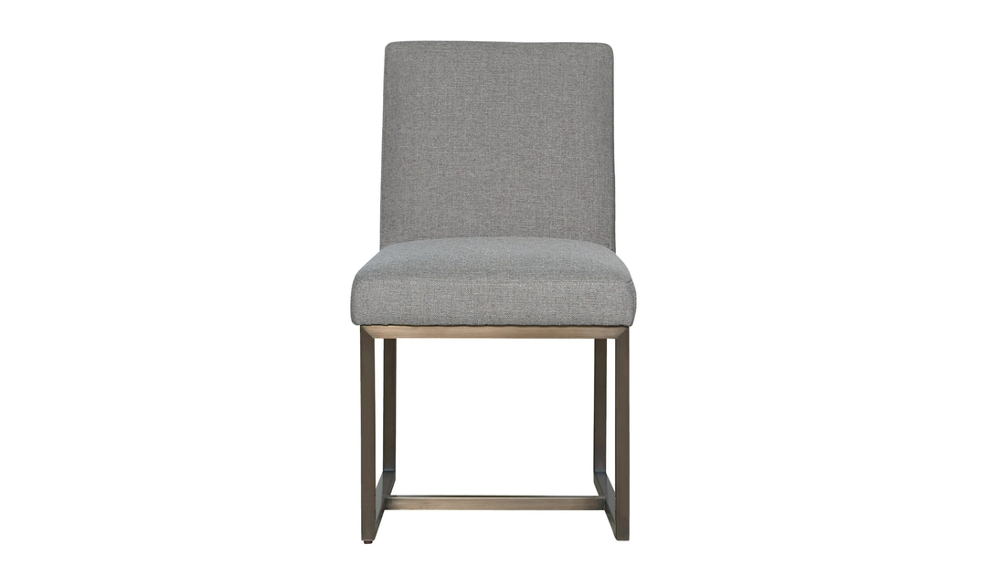 Universal Furniture Cooper Fabric Gray Side Chair with Welted Backrest