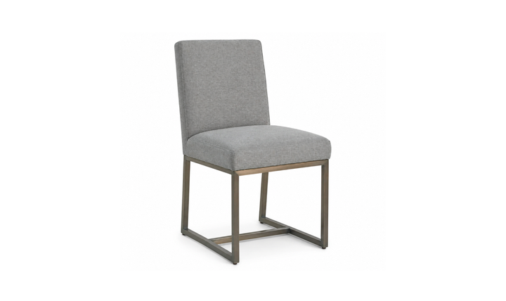 Universal Furniture Cooper Fabric Gray Side Chair with Welted Backrest