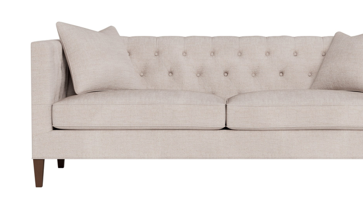 Universal Furniture Ellyson 3-Seater Fabric Sofa With Throw Pillow