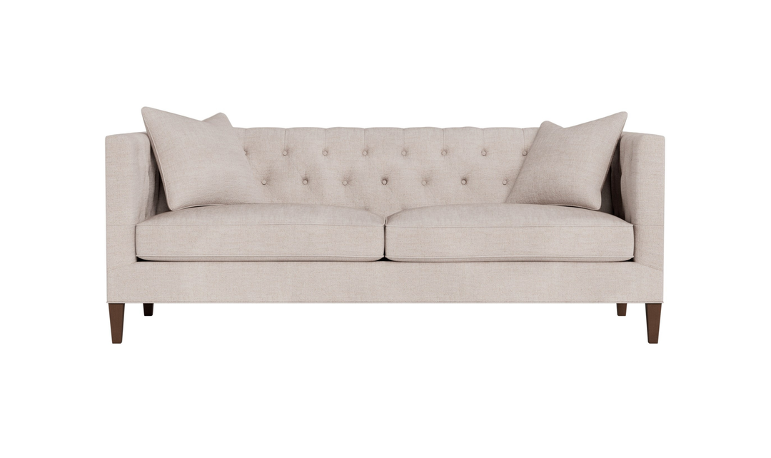 Universal Furniture Ellyson 3-Seater Fabric Sofa With Throw Pillow