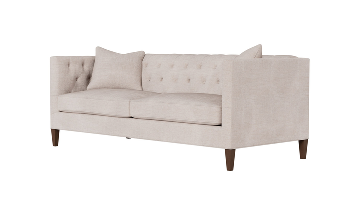 Universal Furniture Ellyson 3-Seater Fabric Sofa With Throw Pillow