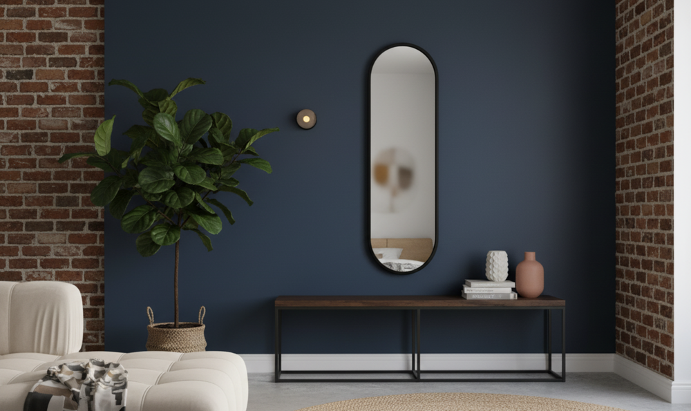 Universal Furniture Coalesce Olsen Mirror With Dark Slate Metal Frame-jennifer furniture