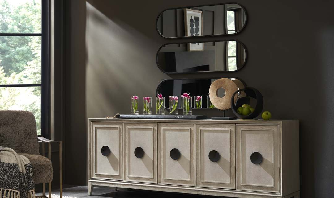 Universal Furniture Coalesce Olsen Mirror With Dark Slate Metal Frame-jennifer furniture