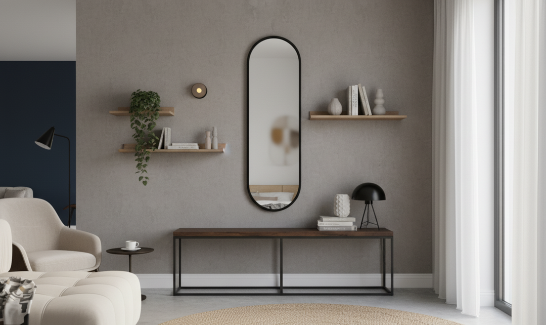 Universal Furniture Coalesce Olsen Mirror With Dark Slate Metal Frame-jennifer furniture
