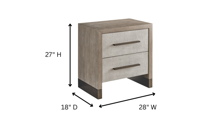 Universal Furniture Erinn Wooden Nightstand With Weathered Oak