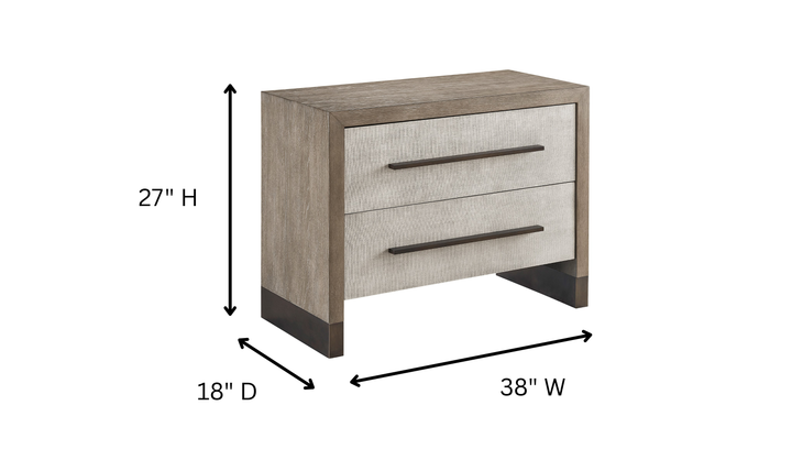 Universal Furniture Erinn Wooden Nightstand With Weathered Oak