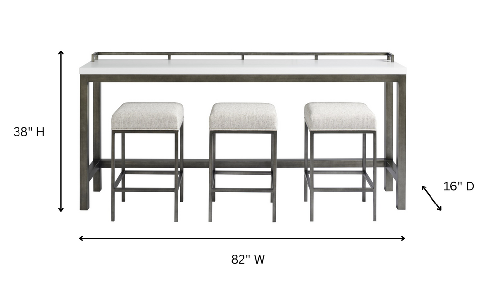 Universal Furniture Essence Console Table with 3 Stools Set-jennifer furniture