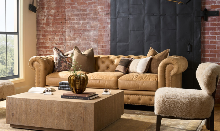 Universal Furniture Griffith Park Berkeley 3-seater Sofa in Brown