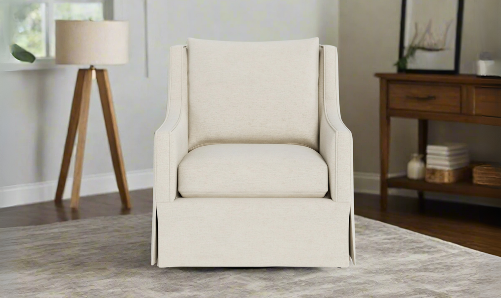 Universal Furniture Hudson Fabric Swivel Chair in Beige-Jennifer Furniture