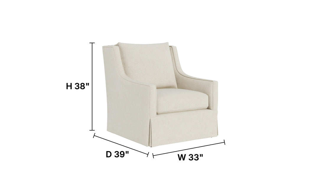 Universal Furniture Hudson Fabric Swivel Chair in Beige-Jennifer Furniture