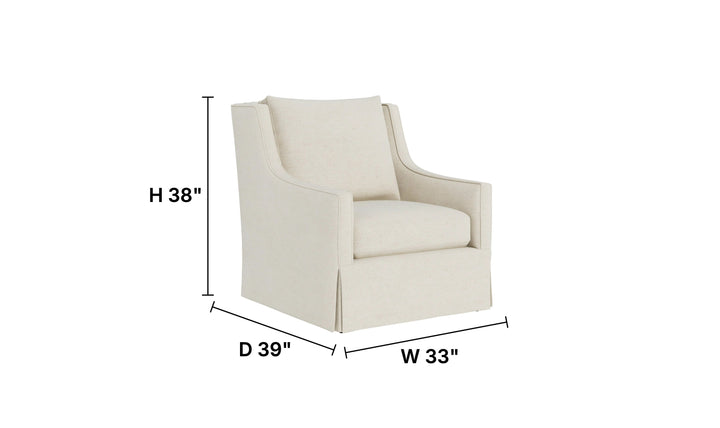 Universal Furniture Hudson Fabric Swivel Chair in Beige-Jennifer Furniture