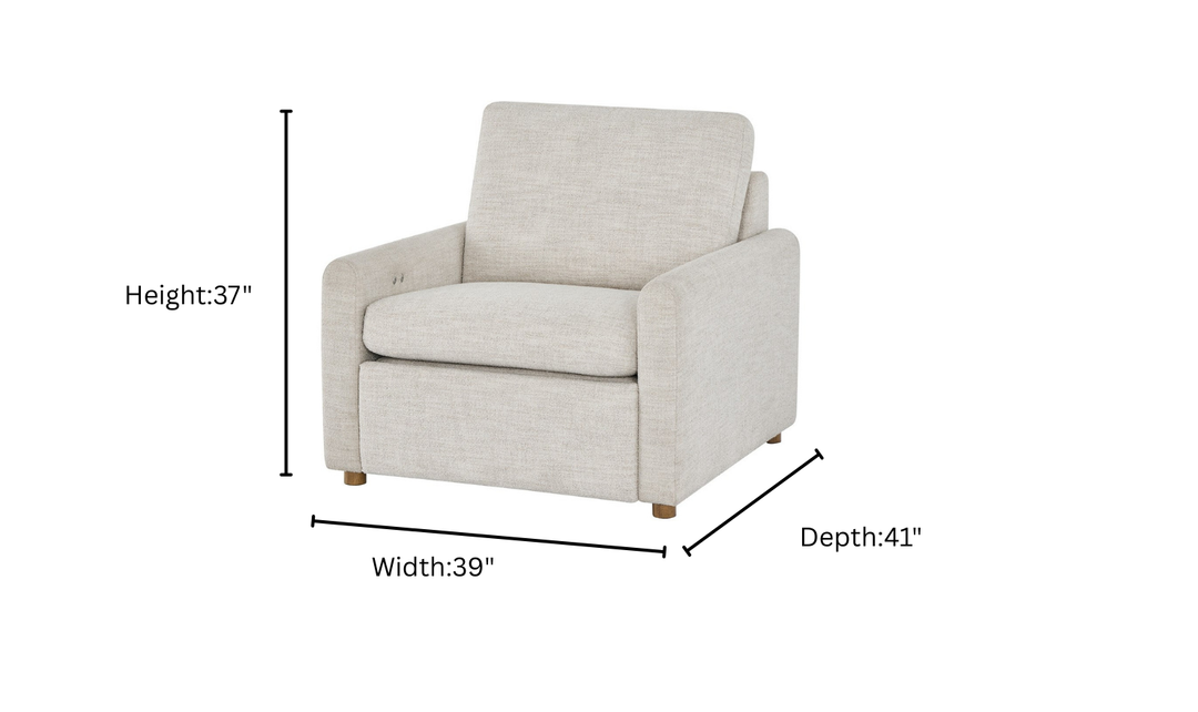 Universal Furniture Hyde Beige Fabric Recliner Chair-Jennifer Furniture