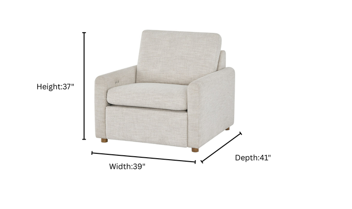 Universal Furniture Hyde Beige Fabric Recliner Chair-Jennifer Furniture