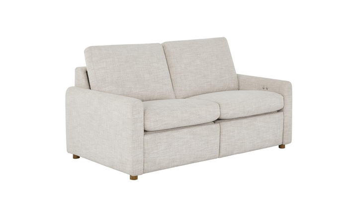 Universal Furniture Hyde 2-Seater Beige Fabric Recliner Loveseat Sofa-Jennifer Furniture