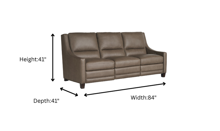 Universal Furniture Kelce 3-seater Brown Dual Power Motion Sofa